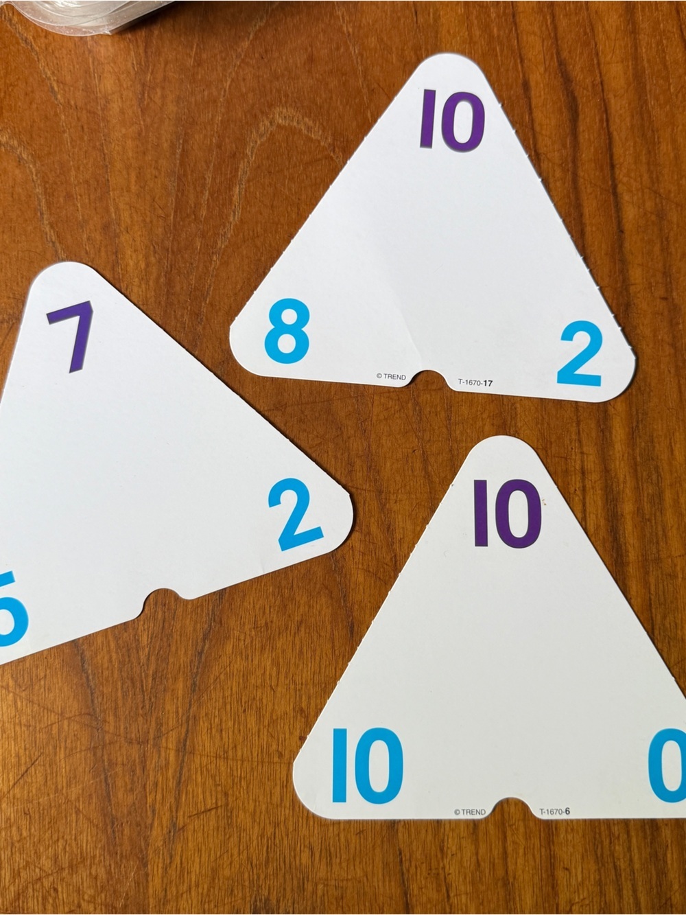 TREND Addition & Subtraction Three Corner Flash Cards Homeschool Math Set